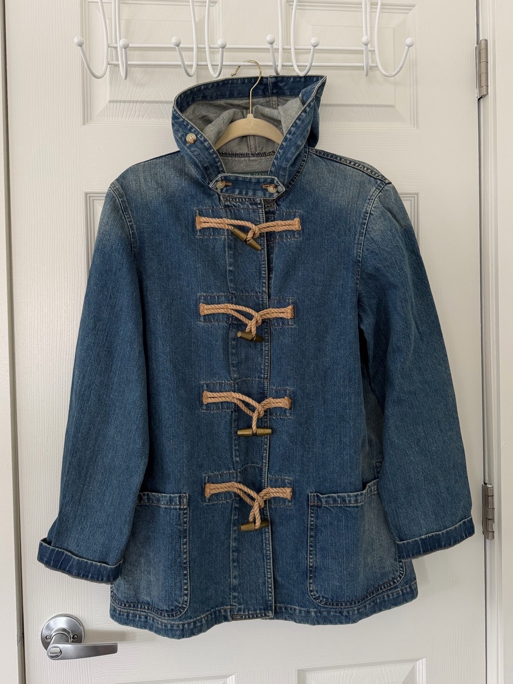 Rare Vintage 90s Ralph Lauren Denim Toggle Jacket- Medium